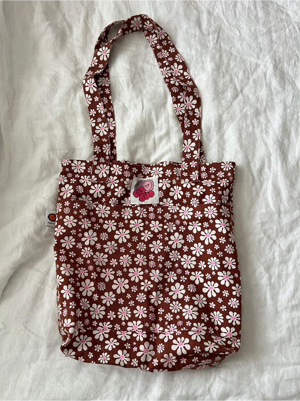 Big Bud Press brown and pink floral Everyday Tote Bag